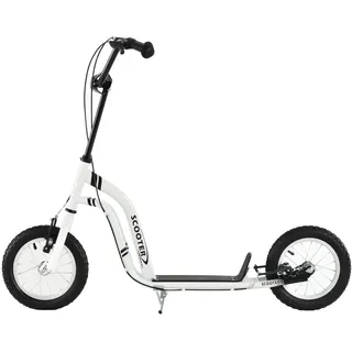 Kinderroller Scooter Tretroller Cityroller Kinder Roller Kickboard mit Luftreifen 12 Zoll Weiß 120 x