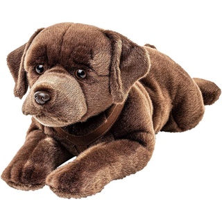 Uni-Toys Kuscheltier Labrador dunkelbraun liegend 70 cm Kuscheltier Hund Uni-Toys (Hund)