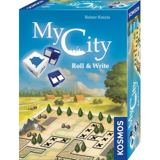 KOSMOS 682385 My City - Roll & Write, Das beliebte Städtebau-Spiel als Würfelspiel mit Spielblock und Spezial-Würfeln, für 1-6 Personen, Gesellschaftsspiel für Erwachsene und Kinder ab 10 Jahre