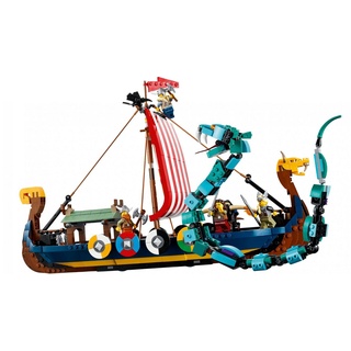 LEGO® Spielbausteine LEGO 31132 Creator Wikingerschiff mit Midgardschlange, (Set, 1192 St) bunt