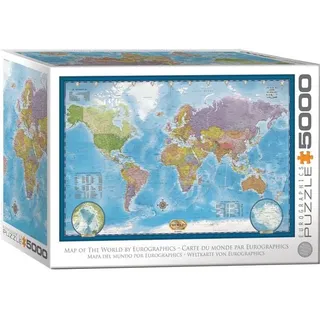 Eurographics 8520-5890 - Map of the World, Weltkarte, BIG-Puzzle inkl. Poster, 5000 Teile