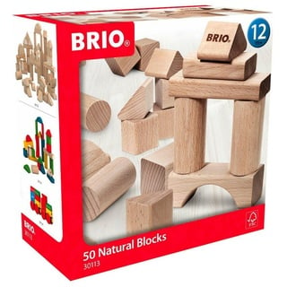 BRIO® Steckspielzeug Brio Kleinkindwelt Holz Bausteine Natur Holzbausteine 50 Teile 30113