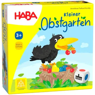 HABA Kleiner Obstgarten – Kooperatives Sammelspiel für Kinder ab 3 Jahren – Fördert Farb- & Formenzuordnung - Für 1 bis 4 Spieler – 1004907001