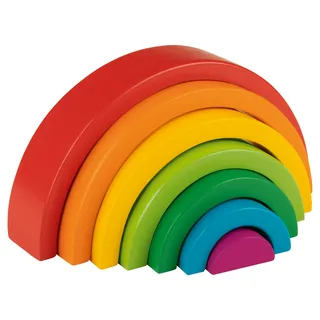 Playtive Holz Regenbogen Montessori (Stapelregenbogen, 7tlg)