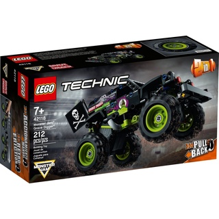 LEGO® Konstruktionsspielsteine LEGO® TechnicTM 42118 Monster Jam® Grave Digger® pullback, (212 St)