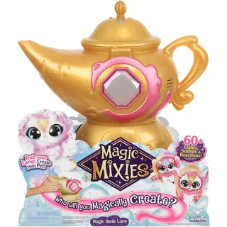 Magic Mixies (MGX09100) Magische Lampe, Rosa, interaktives Spielzeug, Zauberspiel mit Einer Puppe eines Genies Mixie, mit Lichtern, Geräuschen und Nebeleffekten, für Kinder ab 5 Jahren