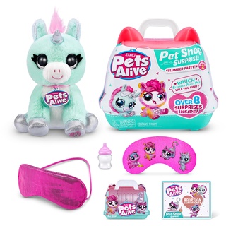 Pets Alive Pet Shop Surprise - Spielset Tierhandlung Serie 2 Pyjamaparty Einhorn (elektronisches Plüschtier)