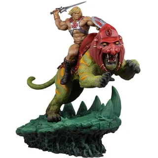 Tweeterhead Masters of The Universe Figur He-Man and Battle Cat Classic Deluxe 59 cm