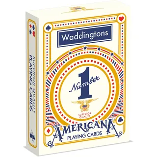 Waddingtons Number 1 Americana Spielkartenspiel, klassisches Kartenspiel im Zusammenhang mit den Stars and Stripes, Spielen Sie Poker, Rommé, Solitär oder Snap, Geschenk und Spielzeug für Jungen,