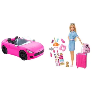 Barbie-Puppe Dream House Adventures & HBT92 - Cabrio-Fahrzeug, pink mit rollenden Rädern und realistischen Details, 2-Sitzer, Spielzeug Geschenk für Kinder ab 3 Jahren