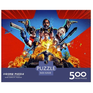 Puzzle 500 Teile Suicide Squad,Harley Quinn Puzzles Für Erwachsene Jugendliche,unmögliches Puzzle Spielzeug,buntes Fliesenspiel,Geschicklichkeitsspiel Für Die Familie Geschenke 500pcs (52x38cm)