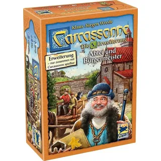 Hans im Glück Spiel Carcassonne Abtei und Bürgermeister 5. Erweiterung Strategiespie bunt