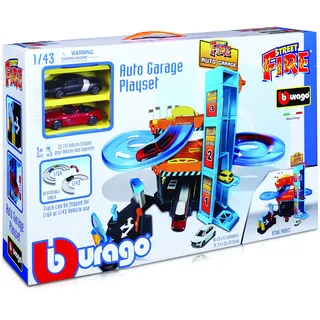 Bburago 15630361 - Playset Autogarage inklusive 2 Autos