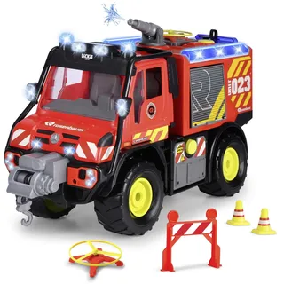 Dickie Toys - Unimog U530 Fire Rescue (50 cm) - großes Feuerwehrauto mit Wasserspritze & Seilwinde per Stick-Controller, Kinder-Spielzeug ab 3 Jahre mit Licht & Sound, inkl. Batterien