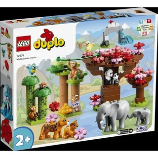 LEGO 10974 DUPLO Wilde Tiere Asiens – Entdecke exotische Tiere mit LEGO für Kinder ab 2 Jahren