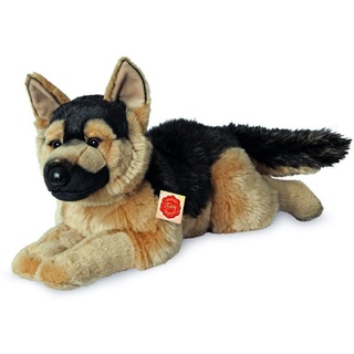 Teddy Hermann® Kuscheltier Schäferhund liegend, 60 cm, zum Teil aus recyceltem Material braun|schwarz