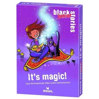 Moses. Verlag Spiel, Familienspiel MOS90099 - black stories Junior Its magic DE, Rätselspiel bunt