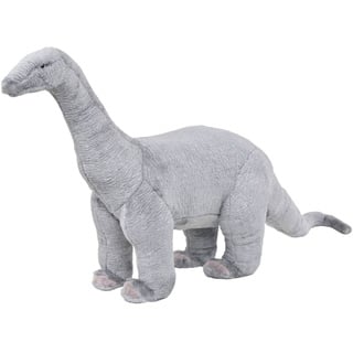 vidaXL Plš1schtier Brachiosaurus Stehend Plš1sch Grau XXL - Grau