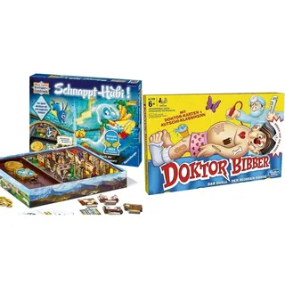 Ravensburger Schnappt Hubi, Gesellschafts- und Familienspiel & Hasbro B2176398 Dr. Bibber - Das Duell Der Ruhigen Hände, klassisches Vorschulspiel