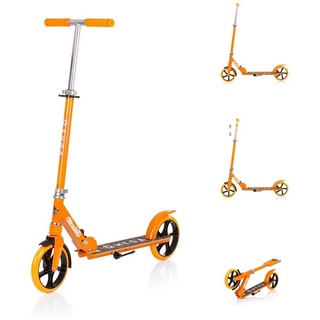 Chipolino Cityroller Kinderroller Omega PU Räder, ABEC-7 Lager verstellbar faltbar Bremse orange