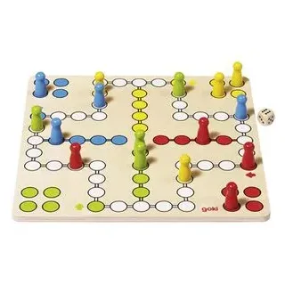 Goki Brettspiel 56710 Ludo basic, ab 4 Jahre, 2-4 Spieler