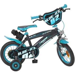 Toimsa Kinderfahrrad Blue Ice 12 Zoll mit Stützrädern Trinkflasche 3-5 Jahre