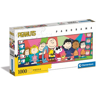 Clementoni 39805 Panorama Peanuts-Puzzle 1000 Teile Für Erwachsene Und Kinder 14 Jahren, Geschicklichkeitsspiel Für Die Ganze Familie