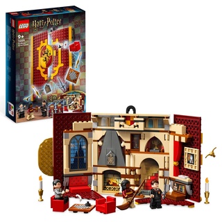 LEGO 76409 Harry Potter Hausbanner Gryffindor Set, Hogwarts Wappen, Schloss Gemeinschaftsraum Spielzeug oder Wanddisplay, aufklappbares Reisespielz...