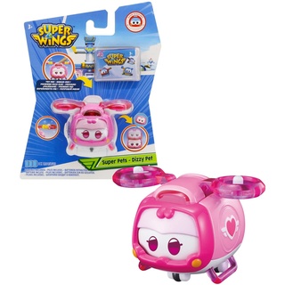 Super Wings Toys for 3 4 5 6 7 8 9 Year Old Boy Girl , Dizzy Super Pet w/ Light Facial Expressions Interchanging Gift, Pink