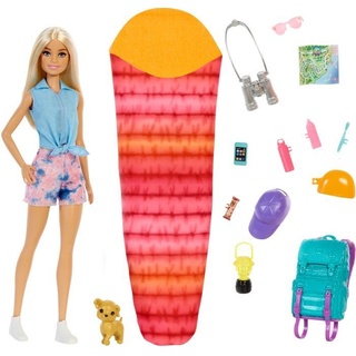 Mattel Barbie - Barbie ''It takes two! Camping'' Spielset mit Malibu Puppe, Hündchen und Acces