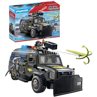 PLAYMOBIL City Action 71144 SWAT-Geländefahrzeug, modernes SEK-Geländefahrzeug mit Licht und Sound, Spielzeug für Kinder ab 5 Jahren