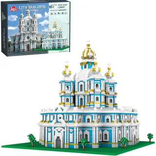 APRILA Technik Architecture Smolny-Kirche Bauset, 3737 Klemmbausteine Baustein Set, Modell zum Bauen Lernspielzeug für Kinder und Erwachsene Modellbausatz Kompatibel mit Große Marke Technic