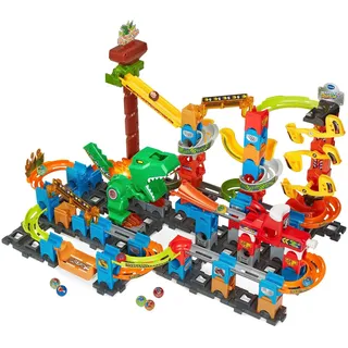 Vtech® Kugelbahn Marble Rush - Dino Adventures Magnetic Set XL400 E, mit Sound- und Lichteffekten bunt