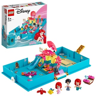 LEGO 43176 Disney Princess Arielles Märchenbuch mit Prinzessin Arielle der kleinen Meerjungfrau Mini-Puppe und anderen Figuren, kleines Geschenk