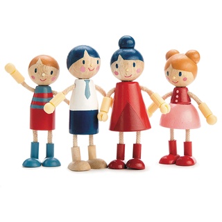 Tender Leaf Toys - Puppenhaus-Familie FAMILIE DOLL 4-teilig aus Holz