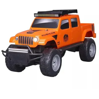 Bauer Spielwaren Tech R/C Jeep Gladiator: Ferngesteuertes Off Road Fahrzeug, mit Allradantrieb und Pro Style-Fernsteuerung, ab 8 Jahren, 71 cm, orange (581603)