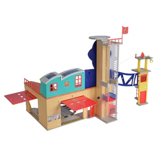 Simba 109251059 - Feuerwehrmann Sam Mega Feuerwehrstation XXL große Feuerwehrwache inklusive Sam Spielfigur, mit Licht, Sound und Funkgerät, für Kinder ab 3 Jahren[Exklusiv bei Amazon]