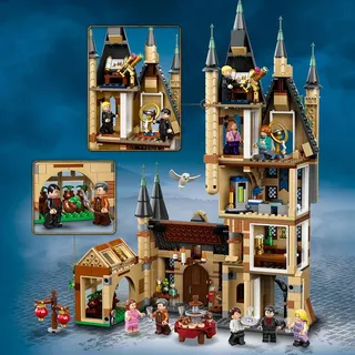 LEGO Harry Potter Astronomieturm auf Schloss Hogwarts, Modell-Spielzeug mit Figuren wie Hermine, Ron und Neville, Zauberhaftes Geschenk für Mädch... - Beige