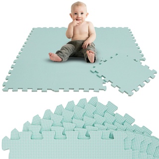 LittleTom 9 Teile Spielmatte Baby Puzzlematte - 30x30 Krabbelmatte Bodenmatte Kinderzimmer