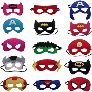 ATVOYO Superhero-Masken, einstellbare Superhero-Charakter-Masken Avengers-Augenmasken, Marvel-Ornamente Party-Filz-Masken für Jungen und Mädchen Maskerade-Ball