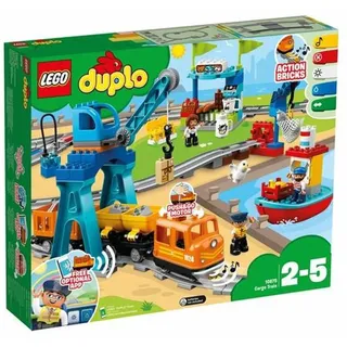 LEGO 10875 DUPLO Güterzug – Entdeckendes Konstruktionsspiel für Kinder ab 2 Jahren