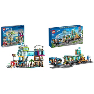 LEGO 60380 City Stadtzentrum Set & 60335 City Bahnhof