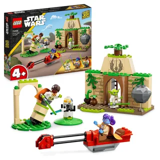 LEGO 75358 Star Wars Tenoo Jedi Temple, Spiel Set für Anfänger mit Minifiguren LYS Solay, Kai Brightstar, Meister Yoda, inklusive Speeder Bike und Lichtschwertern für Kinder ab 4 Jahren