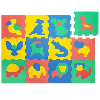 Hakuna Matte Spielmatte Puzzlematte für Babys 1,2x0,9m, 20% dickere Krabbelmatte, Spielmatte gelb
