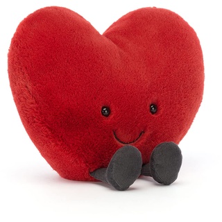 Jellycat Lustiges rotes Herz, groß – L 6 cm x B 19 cm x H 17 cm