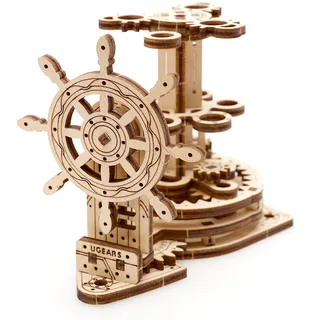 Ugears 3D Puzzles für Erwachsene Steuerrad Organizer Technisches Modell Holzpuzzle Denksport Modellbausatz für Erwachsene DIY Puzzle Lernspielzeug für Kinder Umweltfreundliches Holzbau Bastelset