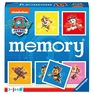 Ravensburger - 20887 - Paw Patrol memory®, der Spieleklassiker für alle Fans der TV-Serie Paw Patrol, Merkspiel für 2-8 Spieler ab 3 Jahren