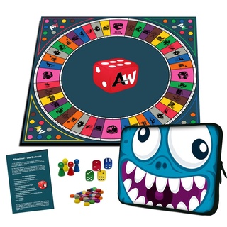 Alleswisser - Das Brettspiel, interaktives Quiz-, Wissens- und Familienspiel mit App für iOS und Android mit Tasche im Comic-Layout 2 bis 4 Spieler