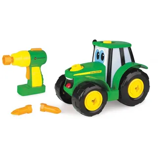 John Deere 46655 Bau-Ihr-Ihnen-Johnny-Traktor, Kinder Traktor zum Selbstbauen, Hochwertiger für Kinder ab 18 Monaten, Spielen und Sammeln, Spielzeugtraktor, ab 18 Monaten, Grüne