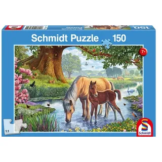 Schmidt Spiele Kinderpuzzle Pferde am Bach, 150 Teile 56161